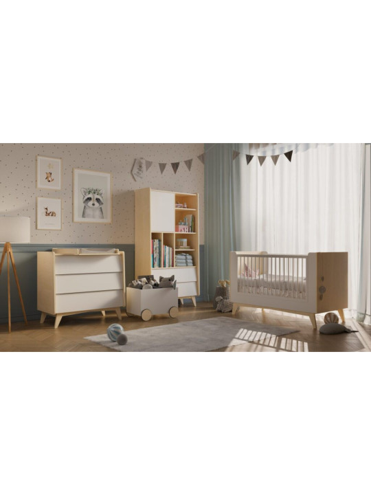 Evolutionary cradle 70x140 convertible into a bed and a small desk for the children So Sixty by BellAmy