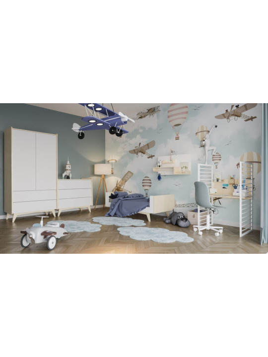 Evolutionary cradle 70x140 convertible into a bed and a small desk for the children So Sixty by BellAmy