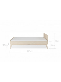 Cot Bed for the Children's Bedroom 90x200 cm in white and oak wood So Sixty by BellAmy