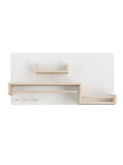 Mensola in legno bianco e rovere per bambini ideale come scaffale per libri e giocattoli So Sixty by BellAmy