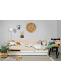 Divano Lettino 90x200 cm per la cameretta dei Bambini in legno bianco e betulla con cassettone So Sixty by BellAmy