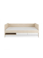 Divano Lettino 90x200 cm per la cameretta dei Bambini in legno bianco e betulla con cassettone So Sixty by BellAmy