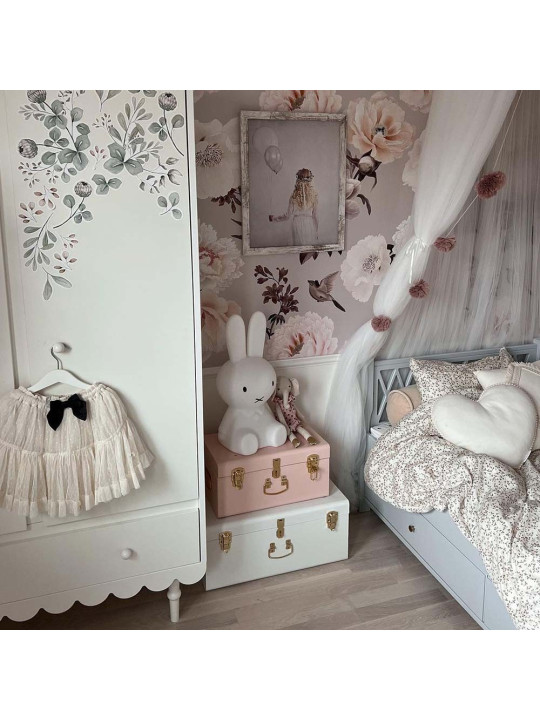 Wallpaper for Children's Bedroom Peonies and birds by Dekornik