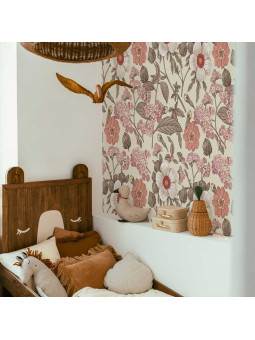 Wallpaper for Children's Bedroom Retro Bouquet by Dekornik