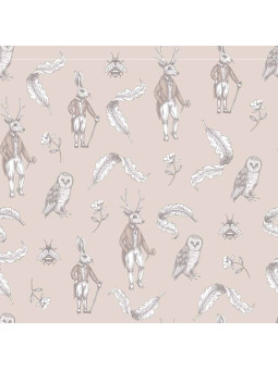Wallpaper for Children's Bedroom Wonderland book illustration by Dekornik