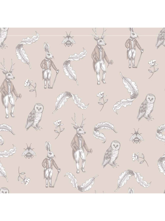 Wallpaper for Children's Bedroom Wonderland book illustration by Dekornik
