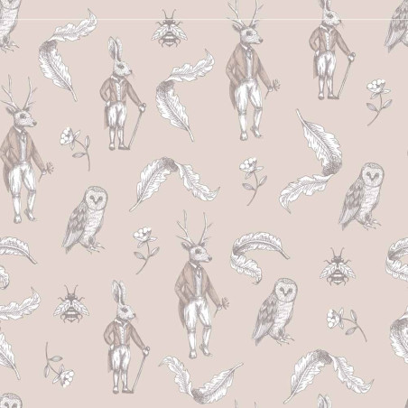 Wallpaper for Children's Bedroom Wonderland book illustration by Dekornik