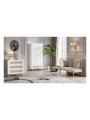 Culla ovale trasformabile in lettino 70x140 per Bambini in legno naturale collezione Paris di VOX