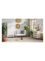 Culla ovale trasformabile in lettino 70x140 per Bambini in legno bianco collezione Paris di VOX
