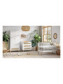Culla ovale trasformabile in lettino 70x140 per Bambini in legno bianco collezione Paris di VOX