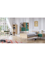 Cassettiera con fasciatoio per Bambini con due ante scorrevoli e ampio ripiano in legno verde collezione Retro di VOX