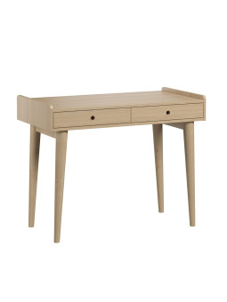 Scrivania per la cameretta dei Bambini in legno di rovere con due cassetti e maniglie incassate collezione Retro di VOX