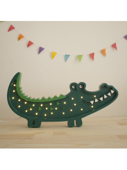 Children's Wooden Crocodile-shaped Lamp Little Lights