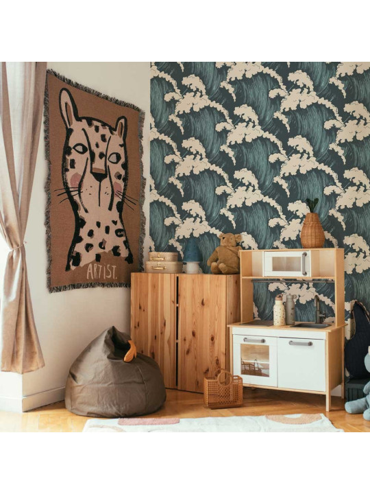 Carta da Parati Tappezzeria per Cameretta dei Bambini Ocean Waves by Dekornik