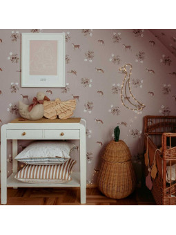 Carta da Parati Tappezzeria per Cameretta dei Bambini Sweet Little Creatures by Dekornik
