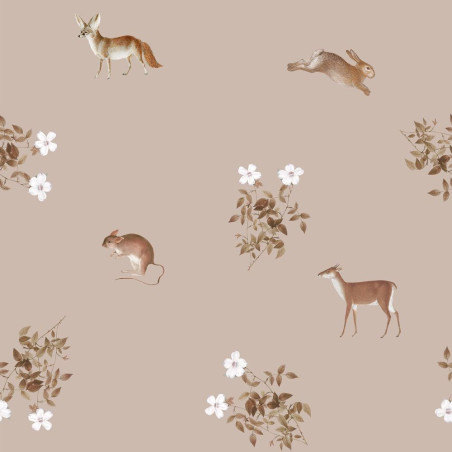 Carta da Parati Tappezzeria per Cameretta dei Bambini Sweet Little Creatures by Dekornik