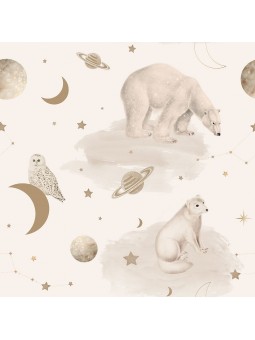 Wallpaper for Children's Bedroom Bears Universe by Dekornik