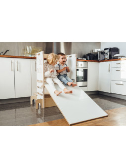 Torre di Apprendimento Montessoriana Doppia da Cucina per Bambini in Legno