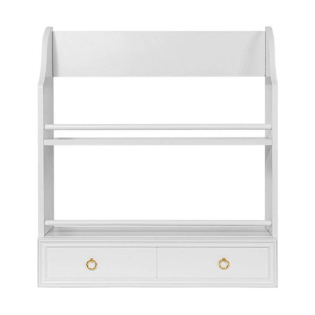 Wall Shelf for children's bedroom in white wood with large drawer Royal collection by BellAmy
