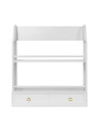Wall Shelf for children's bedroom in white wood with large drawer Royal collection by BellAmy