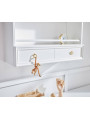 Wall Shelf for children's bedroom in white wood with large drawer Royal collection by BellAmy
