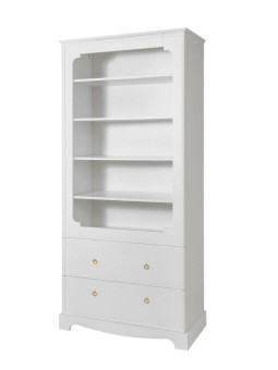 Wall Bookcase for children's bedroom in white wood with large drawers Royal collection by BellAmy