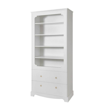 Libreria da parete per la cameretta dei bambini in legno bianco con cassetto collezione Royal by BellAmy
