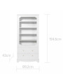 Wall Bookcase for children's bedroom in white wood with large drawers Royal collection by BellAmy