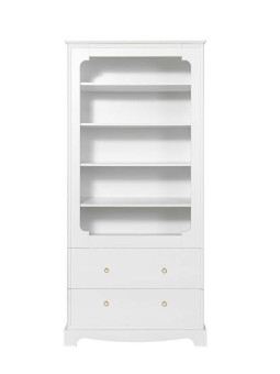 Wall Bookcase for children's bedroom in white wood with large drawers Royal collection by BellAmy
