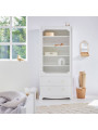 Wall Bookcase for children's bedroom in white wood with large drawers Royal collection by BellAmy