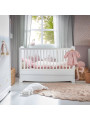 Culla per bambini 70x140 Divanetto in legno bianco con spondina anticaduta collezione Royal by BellAmy
