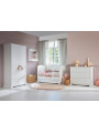 Chest of 3 drawers with changing table for children's bedroom in white wood with large drawers Royal collection by BellAmy