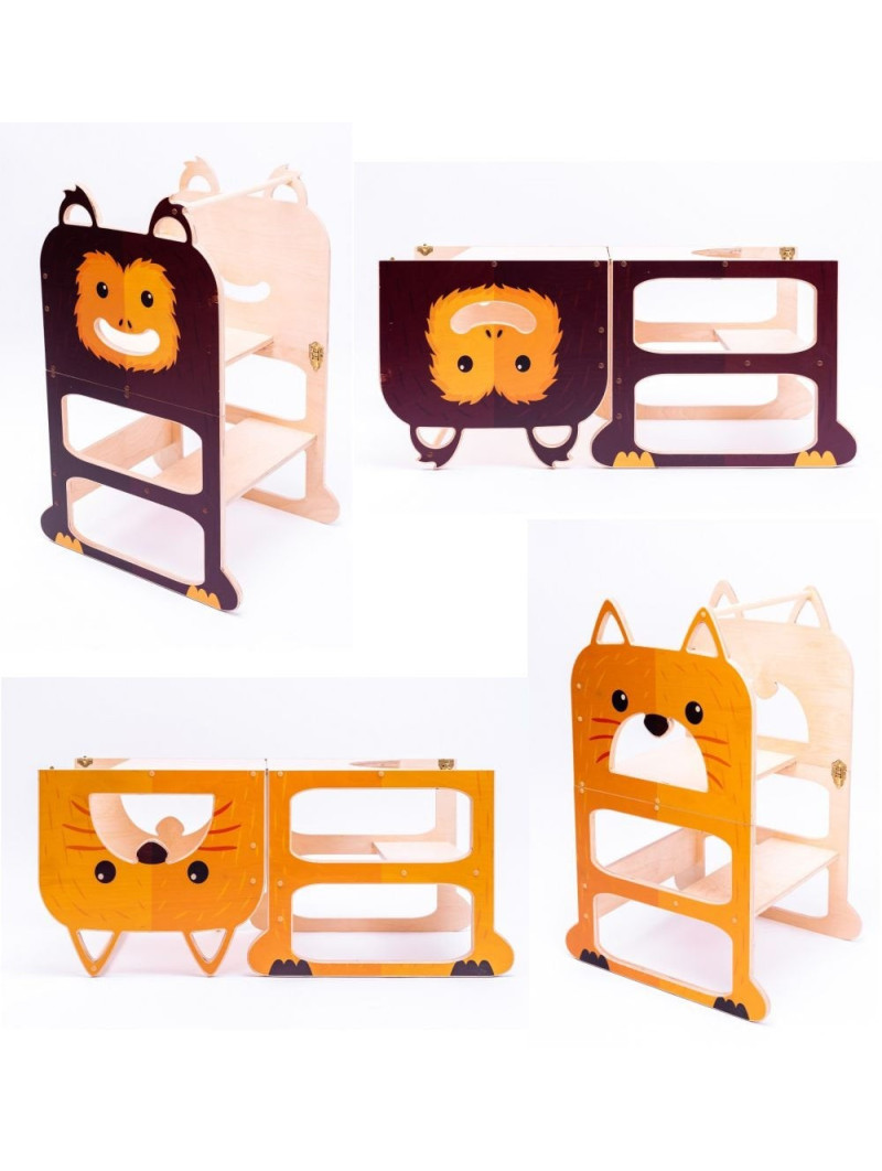 Double Kitchen Helper - table and stool all in one
