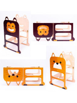 Double Kitchen Helper - table and stool all in one