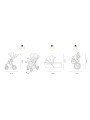 Stroller 2in1 Oslo with shock absorption up to 15 kg - Skiddoü