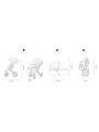 Passeggino Carrozzina per Bambini e Neonati 2in1 Oslo+ con assorbimento urti fino a 22kg