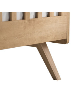 Culla per neonati trasformabile in lettino montessoriano per bambini 70x140 in legno rovere naturale collezione Vintage di VOX