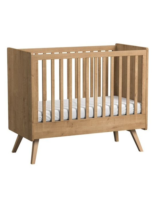 Culla per neonati trasformabile in lettino montessoriano per bambini 70x140 in legno rovere naturale collezione Vintage di VOX