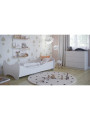 Montessori philosophy children's bed in white wood in the shape of butterfly wings by Kocot Kids