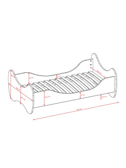 Montessori philosophy children's bed in white wood in the shape of butterfly wings by Kocot Kids