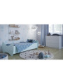 Montessori philosophy children's bed in light blue wood in the shape of butterfly wings by Kocot Kids