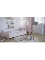 Montessori philosophy children's bed in pink wood in the shape of butterfly wings by Kocot Kids