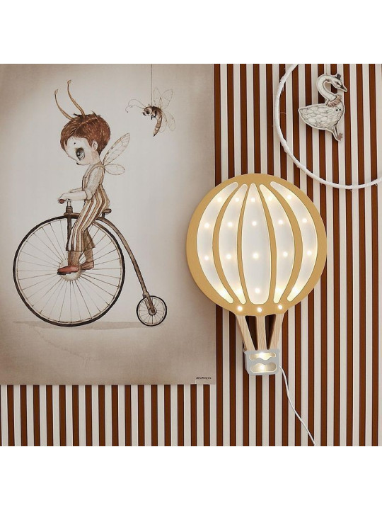 Children's Wooden Air Balloon Lamp Little Lights