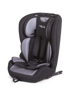 Seggiolino auto antracite per bambini dai 9 mesi ai 12 anni con poggiatesta regolabile e 5 cinture di sicurezza by Childhome