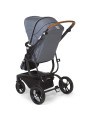 Passeggino 2in1 grigio per bambini - Cinture di sicurezza a 5 punti - Cappottina parasole - Seduta reclinabile  by Childhome