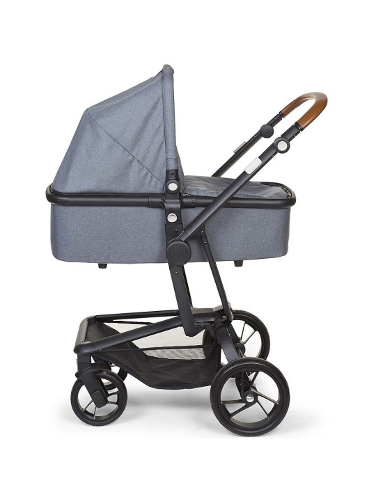 Gray 2in1 stroller for children - 5-point safety belts - Sun canopy - Reclining seat - Basket - Rain cover + cover by Childhome