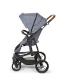 Passeggino 2in1 grigio per bambini - Cinture di sicurezza a 5 punti - Cappottina parasole - Seduta reclinabile  by Childhome