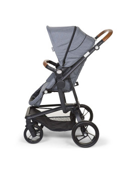 Passeggino 2in1 grigio per bambini - Cinture di sicurezza a 5 punti - Cappottina parasole - Seduta reclinabile  by Childhome
