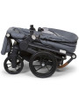 Gray 2in1 stroller for children - 5-point safety belts - Sun canopy - Reclining seat - Basket - Rain cover + cover by Childhome