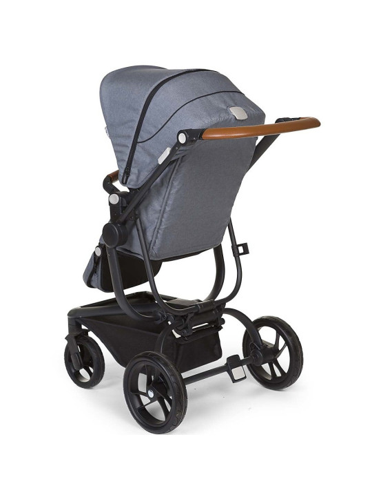 Gray 2in1 stroller for children - 5-point safety belts - Sun canopy - Reclining seat - Basket - Rain cover + cover by Childhome
